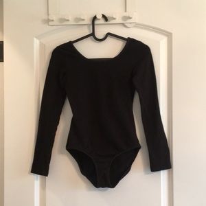 Black Long Sleeve Leotard